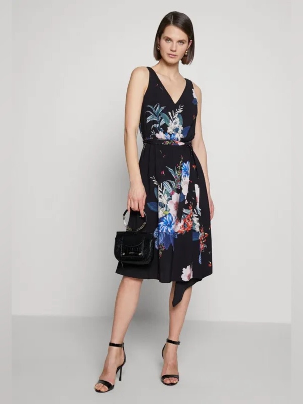 Ted Baker London Floral Trinni Jamboree Sleeveless Midi Dress  Size Small